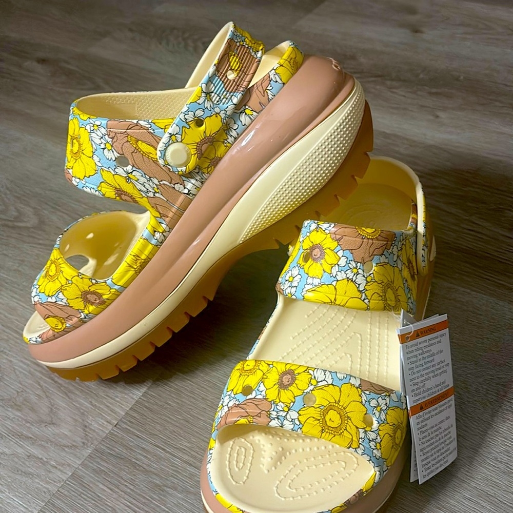 Sunflower croc sandals